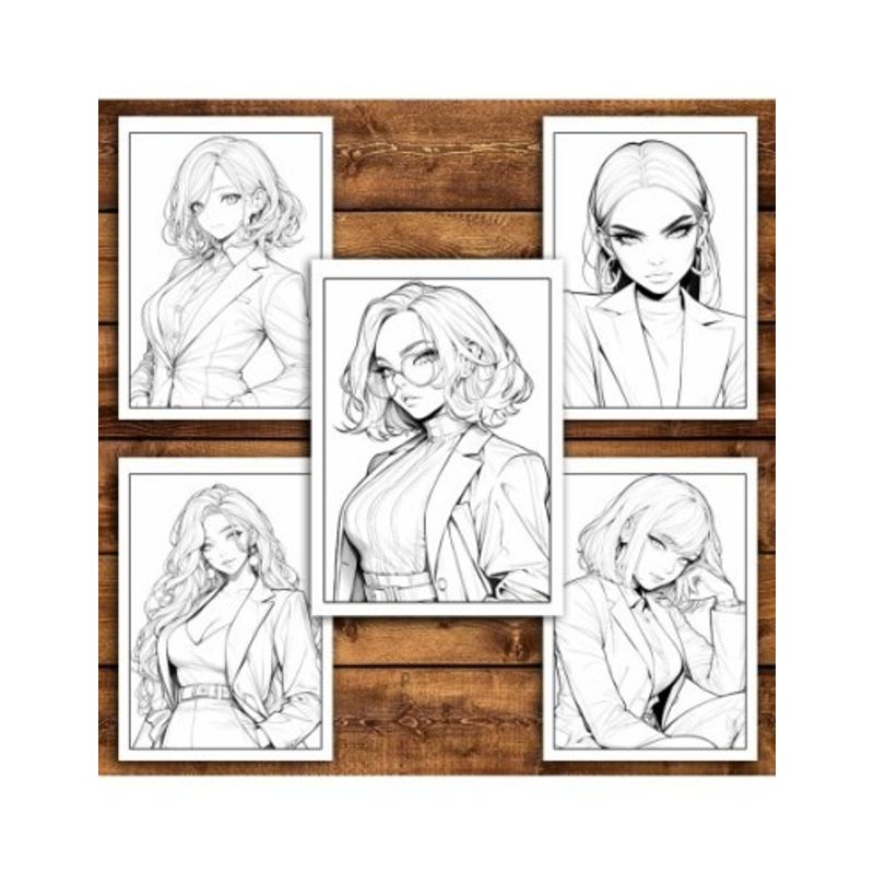 Carti si Birotica - Carti - Carti pentru copii - Carti de colorat - Carte de colorat pentru relaxare si antistres, 45 de ilustratii, Anime Suit Girls, 106 pagini, A5 - Infinity.ro