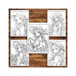 Carti si Birotica - Carti - Carti pentru copii - Carti de colorat - Carte de colorat pentru relaxare si antistres, 45 de ilustratii, Anime Farmer Girls, 96 pagini, A5 - Infinity.ro