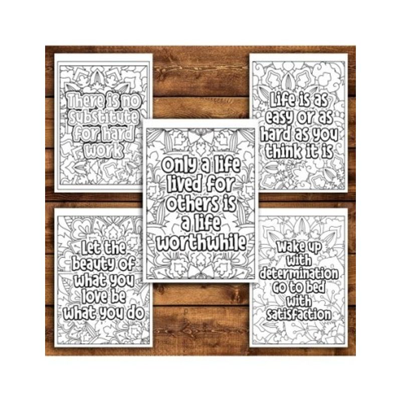 Carti si Birotica - Carti - Carti pentru copii - Carti de colorat - Carte de colorat pentru relaxare si antistres, 45 de ilustratii, Citate Motivationale, 96 pagini, A5 - Infinity.ro