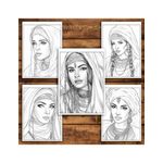 Carti si Birotica - Carti - Carti pentru copii - Carti de colorat - Carte de colorat pentru relaxare si antistres, 45 de ilustratii, Femei Orientale, 96 pagini, A5 - Infinity.ro