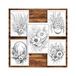Carti si Birotica - Carti - Carti pentru copii - Carti de colorat - Carte de colorat pentru relaxare si antistres, 45 de ilustratii, Flori Boho, 96 pagini, A5 - Infinity.ro