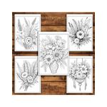 Carti si Birotica - Carti - Carti pentru copii - Carti de colorat - Carte de colorat pentru relaxare si antistres, 45 de ilustratii, Flori Boho, 96 pagini, A5 - Infinity.ro