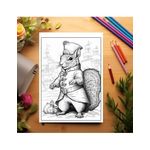 Carti si Birotica - Carti - Carti pentru copii - Carti de colorat - Carte de colorat pentru relaxare si antistres, 45 de ilustratii, Fantasy Squirrels 96 pagini, A5 - Infinity.ro