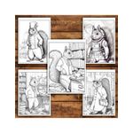Carti si Birotica - Carti - Carti pentru copii - Carti de colorat - Carte de colorat pentru relaxare si antistres, 45 de ilustratii, Fantasy Squirrels 96 pagini, A5 - Infinity.ro