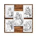 Carti si Birotica - Carti - Carti pentru copii - Carti de colorat - Carte de colorat pentru relaxare si antistres, 45 de ilustratii, Fantasy Squirrels 96 pagini, A5 - Infinity.ro
