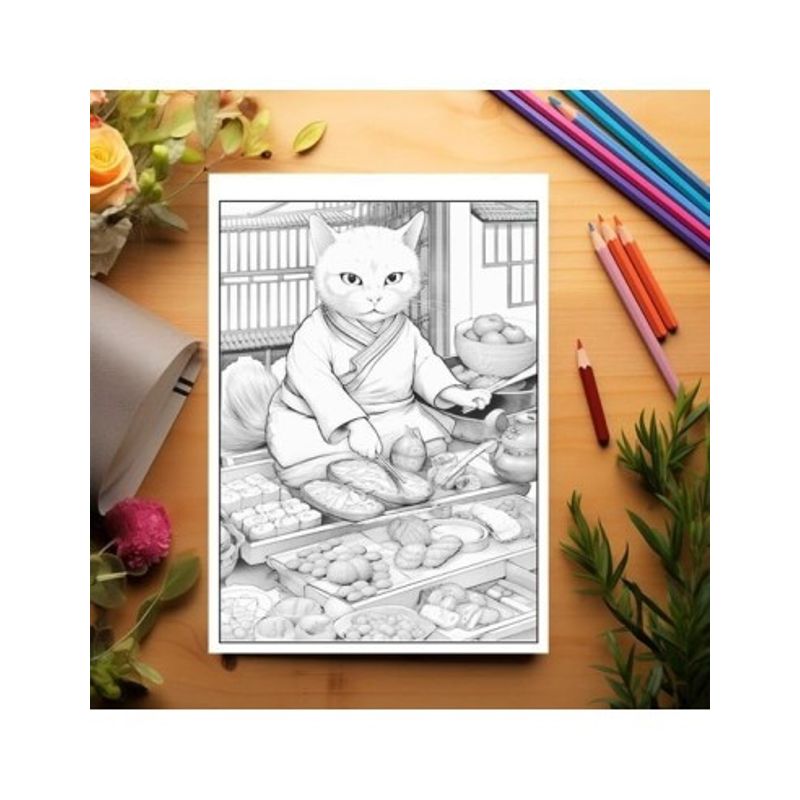 Carti si Birotica - Carti - Carti pentru copii - Carti de colorat - Carte de colorat pentru relaxare si antistres, 45 de ilustratii, Pisici Bucatari, 96 pagini, A5 - Infinity.ro