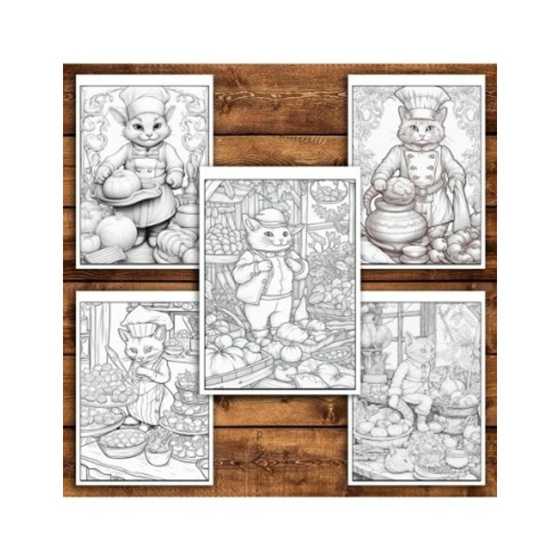 Carti si Birotica - Carti - Carti pentru copii - Carti de colorat - Carte de colorat pentru relaxare si antistres, 45 de ilustratii, Pisici Bucatari, 96 pagini, A5 - Infinity.ro