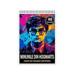 Carti si Birotica - Carti - Carti pentru copii - Carti de colorat - Carte de colorat pentru relaxare si antistres, 46 de ilustratii, Minunile din Hogwarts, 98 pagini, A5 - Infinity.ro