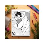 Carti si Birotica - Carti - Carti pentru copii - Carti de colorat - Carte de colorat pentru relaxare si antistres, 48 de ilustratii, Hot Manga Girls, 106 pagini, A5 - Infinity.ro