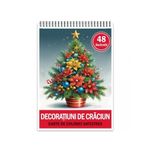Carti si Birotica - Carti - Carti pentru copii - Carti de colorat - Carte de colorat pentru relaxare si antistres, 48 de ilustratii, Decoratiuni de Craciun, 96 pagini, A5 - Infinity.ro