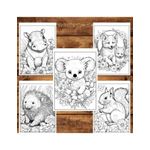 Carti si Birotica - Carti - Carti pentru copii - Carti de colorat - Carte de colorat pentru relaxare si antistres, 50 de ilustratii, Animale dragute, 106 pagini, A5 - Infinity.ro