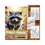 Carti si Birotica - Carti - Carti pentru copii - Carti de colorat - Carte de colorat pentru relaxare si antistres, 50 de ilustratii, Animale dragute, 106 pagini, A5 - Infinity.ro