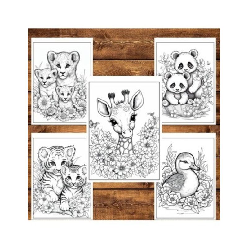 Carti si Birotica - Carti - Carti pentru copii - Carti de colorat - Carte de colorat pentru relaxare si antistres, 50 de ilustratii, Animale dragute, 106 pagini, A5 - Infinity.ro