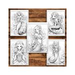 Carti si Birotica - Carti - Carti pentru copii - Carti de colorat - Carte de colorat pentru relaxare si antistres, 47 de ilustratii, Anime Mermaids - Volumul II, 100 pagini, A5 - Infinity.ro