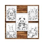 Carti si Birotica - Carti - Carti pentru copii - Carti de colorat - Carte de colorat pentru relaxare si antistres, 50 de ilustratii, Animalute Festive, 106 pagini, A5 - Infinity.ro