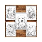 Carti si Birotica - Carti - Carti pentru copii - Carti de colorat - Carte de colorat pentru relaxare si antistres, 50 de ilustratii, Animalute Festive, 106 pagini, A5 - Infinity.ro