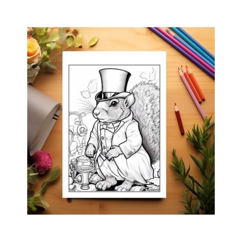 Carti si Birotica - Carti - Carti pentru copii - Carti de colorat - Carte de colorat pentru relaxare si antistres, 50 de ilustratii, Animale Steampunk, 106 pagini, A5 - Infinity.ro