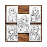 Carti si Birotica - Carti - Carti pentru copii - Carti de colorat - Carte de colorat pentru relaxare si antistres, 50 de ilustratii, Anime Army Girls, 106 pagini, A5 - Infinity.ro