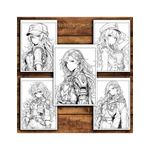 Carti si Birotica - Carti - Carti pentru copii - Carti de colorat - Carte de colorat pentru relaxare si antistres, 50 de ilustratii, Anime Army Girls, 106 pagini, A5 - Infinity.ro