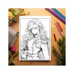 Carti si Birotica - Carti - Carti pentru copii - Carti de colorat - Carte de colorat pentru relaxare si antistres, 50 de ilustratii, Anime Army Girls, 106 pagini, A5 - Infinity.ro