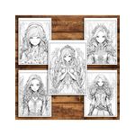 Carti si Birotica - Carti - Carti pentru copii - Carti de colorat - Carte de colorat pentru relaxare si antistres, 50 de ilustratii, Anime Angel Girls - Volumul II, 106 pagini, A5 - Infinity.ro