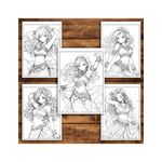 Carti si Birotica - Carti - Carti pentru copii - Carti de colorat - Carte de colorat pentru relaxare si antistres, 50 de ilustratii, Anime Belly Dancers, 106 pagini, A5 - Infinity.ro