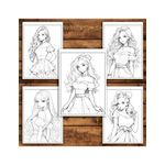 Carti si Birotica - Carti - Carti pentru copii - Carti de colorat - Carte de colorat pentru relaxare si antistres, 50 de ilustratii, Anime Barbie Girls - Volumul IV, 106 pagini, A5 - Infinity.ro