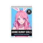 Carti si Birotica - Carti - Carti pentru copii - Carti de colorat - Carte de colorat pentru relaxare si antistres, 50 de ilustratii, Anime Bunny Girls, 106 pagini, A5 - Infinity.ro