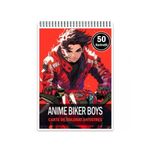 Carti si Birotica - Carti - Carti pentru copii - Carti de colorat - Carte de colorat pentru relaxare si antistres, 50 de ilustratii, Anime Biker Boys, 106 pagini, A5 - Infinity.ro