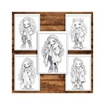 Carti si Birotica - Carti - Carti pentru copii - Carti de colorat - Carte de colorat pentru relaxare si antistres, 50 de ilustratii, Anime Chibi Boemian Girls, 106 pagini, A5 - Infinity.ro