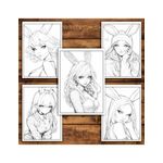 Carti si Birotica - Carti - Carti pentru copii - Carti de colorat - Carte de colorat pentru relaxare si antistres, 50 de ilustratii, Anime Bunny Girls, 106 pagini, A5 - Infinity.ro