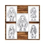Carti si Birotica - Carti - Carti pentru copii - Carti de colorat - Carte de colorat pentru relaxare si antistres, 50 de ilustratii, Anime Chibi Boemian Girls, 106 pagini, A5 - Infinity.ro
