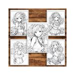 Carti si Birotica - Carti - Carti pentru copii - Carti de colorat - Carte de colorat pentru relaxare si antistres, 50 de ilustratii, Anime Cheerleaders, 106 pagini, A5 - Infinity.ro