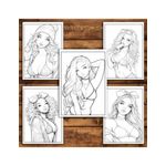Carti si Birotica - Carti - Carti pentru copii - Carti de colorat - Carte de colorat pentru relaxare si antistres, 50 de ilustratii, Anime Bikini Girls, 106 pagini, A5 - Infinity.ro