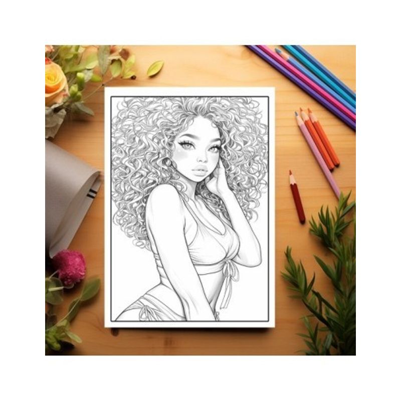 Carti si Birotica - Carti - Carti pentru copii - Carti de colorat - Carte de colorat pentru relaxare si antistres, 50 de ilustratii, Anime Bikini Girls, 106 pagini, A5 - Infinity.ro