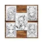 Carti si Birotica - Carti - Carti pentru copii - Carti de colorat - Carte de colorat pentru relaxare si antistres, 50 de ilustratii, Anime Clown Girls - Volumul II, 106 pagini, A5 - Infinity.ro