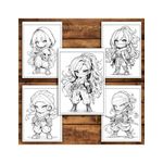 Carti si Birotica - Carti - Carti pentru copii - Carti de colorat - Carte de colorat pentru relaxare si antistres, 50 de ilustratii, Anime Chibi Ninjas, 106 pagini, A5 - Infinity.ro