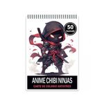 Carti si Birotica - Carti - Carti pentru copii - Carti de colorat - Carte de colorat pentru relaxare si antistres, 50 de ilustratii, Anime Chibi Ninjas, 106 pagini, A5 - Infinity.ro