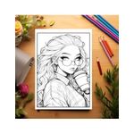 Carti si Birotica - Carti - Carti pentru copii - Carti de colorat - Carte de colorat pentru relaxare si antistres, 50 de ilustratii, Anime Coffee Girls, 106 pagini, A5 - Infinity.ro