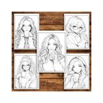 Carti si Birotica - Carti - Carti pentru copii - Carti de colorat - Carte de colorat pentru relaxare si antistres, 50 de ilustratii, Anime Coffee Girls, 106 pagini, A5 - Infinity.ro