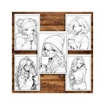 Carti si Birotica - Carti - Carti pentru copii - Carti de colorat - Carte de colorat pentru relaxare si antistres, 50 de ilustratii, Anime Coffee Girls, 106 pagini, A5 - Infinity.ro
