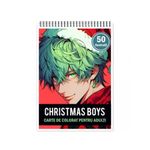 Carti si Birotica - Carti - Carti pentru copii - Carti de colorat - Carte de colorat pentru relaxare si antistres, 50 de ilustratii, Anime Christmas Boys, 106 pagini, A5 - Infinity.ro
