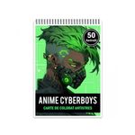 Carti si Birotica - Carti - Carti pentru copii - Carti de colorat - Carte de colorat pentru relaxare si antistres, 50 de ilustratii, Anime Cyberpunk Boys, 106 pagini, A5 - Infinity.ro