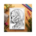 Carti si Birotica - Carti - Carti pentru copii - Carti de colorat - Carte de colorat pentru relaxare si antistres, 50 de ilustratii, Anime Cyberpunk Girls, 106 pagini, A5 - Infinity.ro