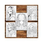 Carti si Birotica - Carti - Carti pentru copii - Carti de colorat - Carte de colorat pentru relaxare si antistres, 50 de ilustratii, Anime Cyberpunk Girls, 106 pagini, A5 - Infinity.ro