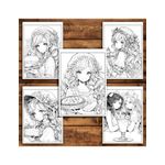 Carti si Birotica - Carti - Carti pentru copii - Carti de colorat - Carte de colorat pentru relaxare si antistres, 50 de ilustratii, Anime Dessert Girls - Volumul I, 106 pagini, A5 - Infinity.ro