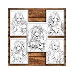 Carti si Birotica - Carti - Carti pentru copii - Carti de colorat - Carte de colorat pentru relaxare si antistres, 50 de ilustratii, Anime Dessert Girls - Volumul I, 106 pagini, A5 - Infinity.ro
