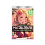 Carti si Birotica - Carti - Carti pentru copii - Carti de colorat - Carte de colorat pentru relaxare si antistres, 50 de ilustratii, Anime Dessert Girls - Volumul I, 106 pagini, A5 - Infinity.ro