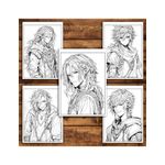 Carti si Birotica - Carti - Carti pentru copii - Carti de colorat - Carte de colorat pentru relaxare si antistres, 50 de ilustratii, Anime Elf Boys - Volumul II, 106 pagini, A5 - Infinity.ro