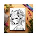 Carti si Birotica - Carti - Carti pentru copii - Carti de colorat - Carte de colorat pentru relaxare si antistres, 50 de ilustratii, Anime Devils Girls, 106 pagini, A5 - Infinity.ro